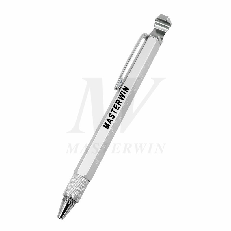 Multifunkční nástrojové pero 6 v 1 se stylusem / pravítkem / držákem na mobilní telefon / otvírák / šroubovák